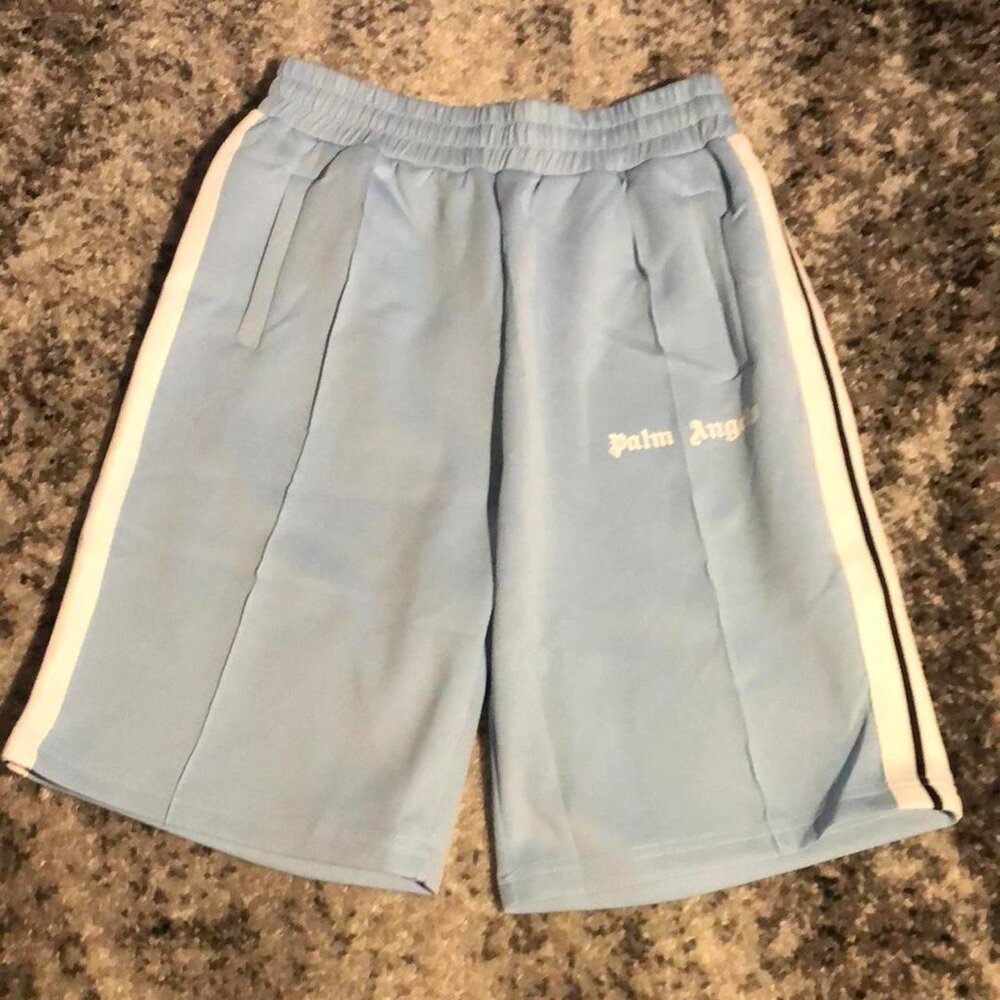 Palm Angels Blue Print Logo Track Shorts